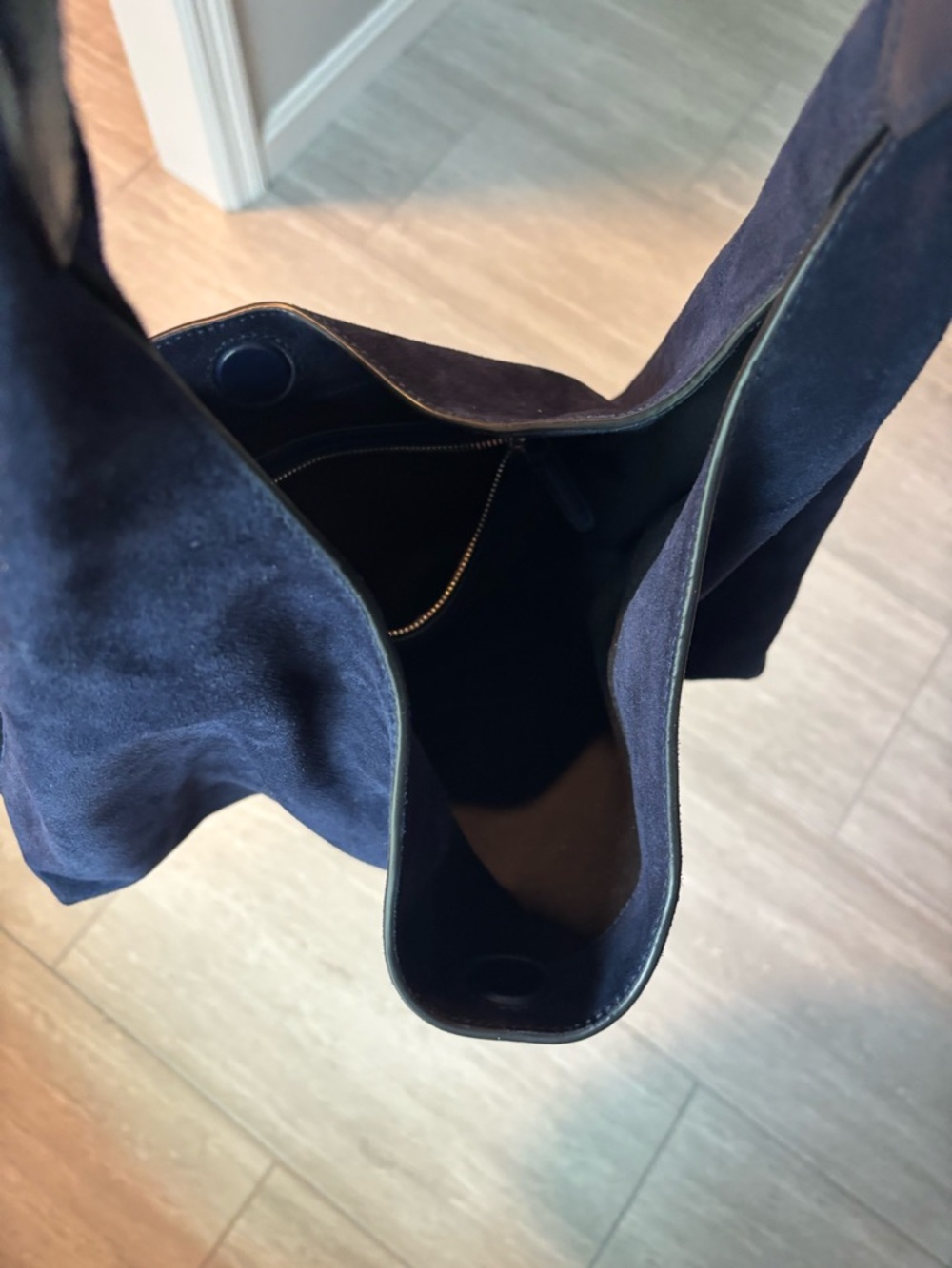 NWOT - Madewell Suede Leather Shoulder Bag in Navy - Picture 3 of 6